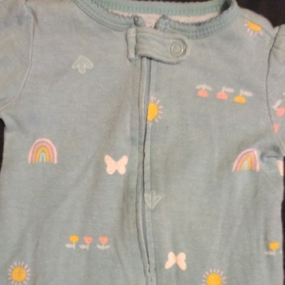 Carter's Blue Footies One Piece with Celestial Pattern​​ - Picture 2 of 3